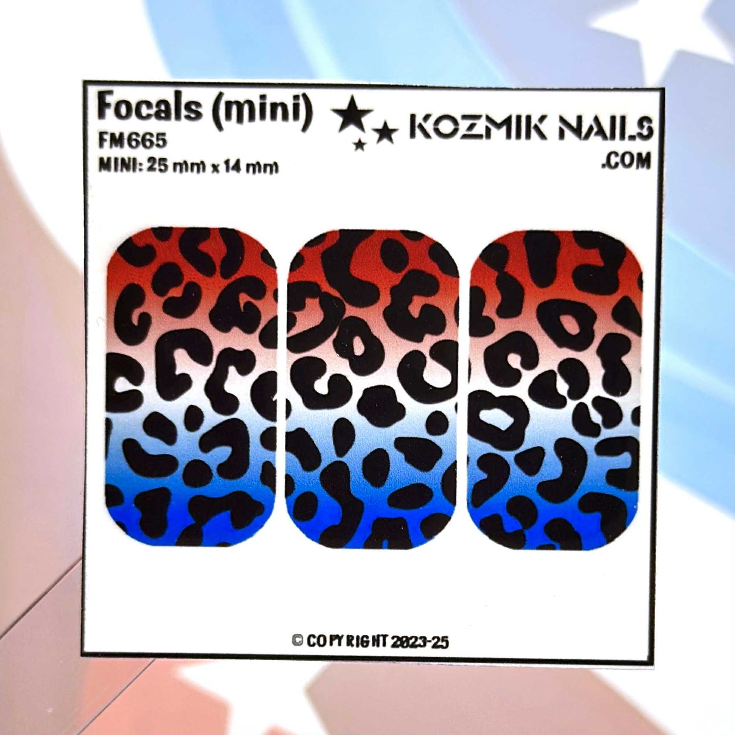 F665 Patriotic Leopard Print