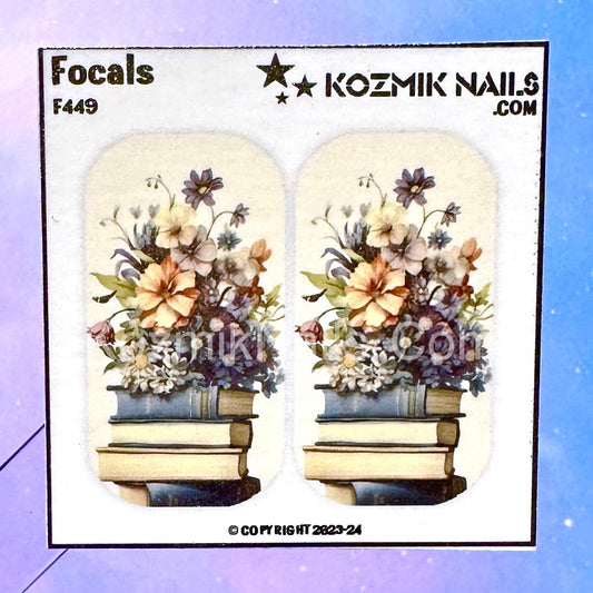 F449 Books with Flowers 2