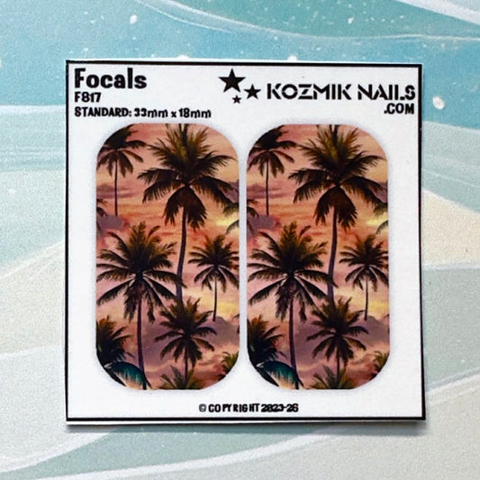 F817 Palm Trees Sunset