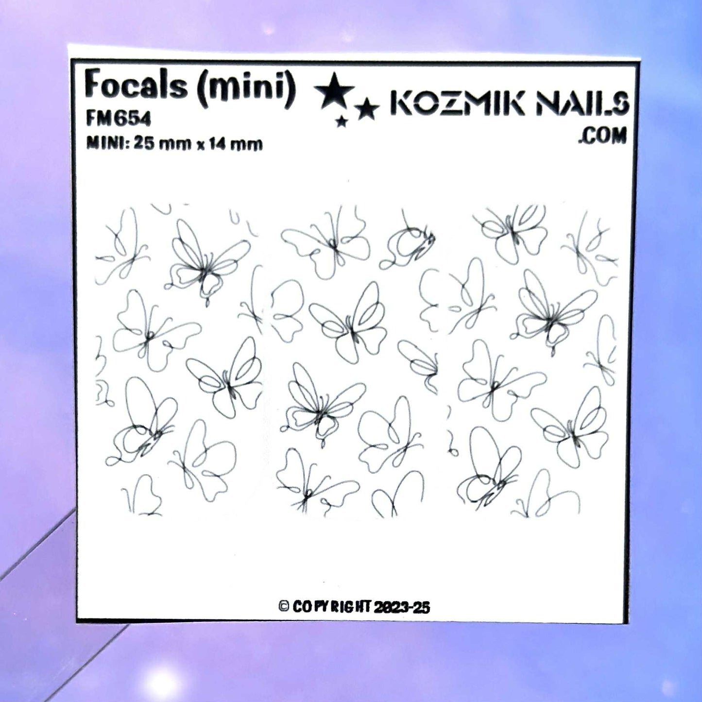 F654 Delicate Butterfly Doodles