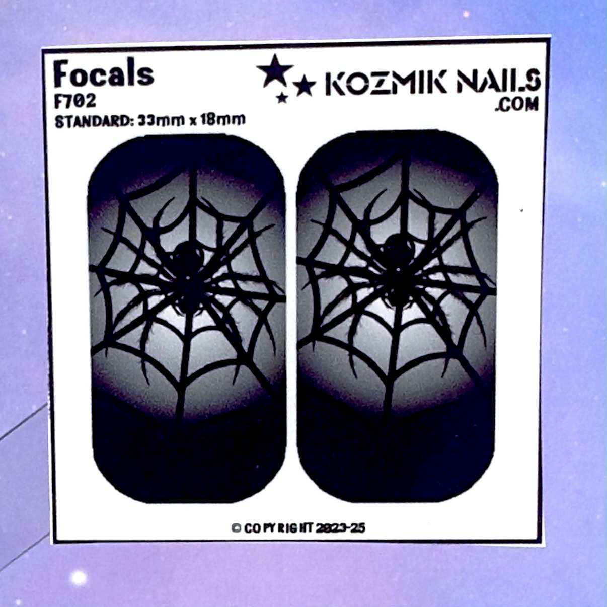 F702 Spider Web Silhouette with Spider