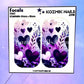 F547 Boho Purple and Black Hearts