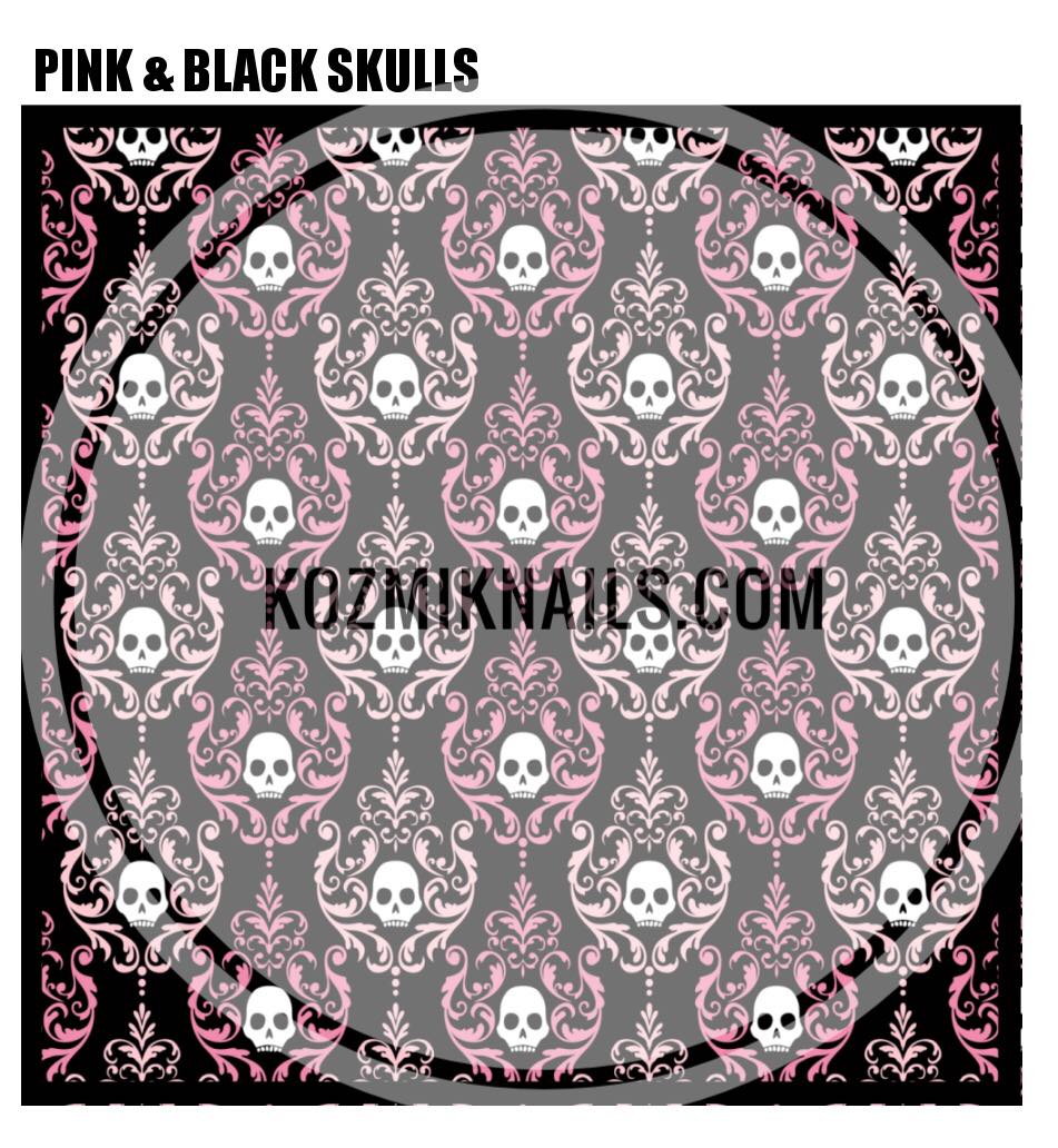 Pink & Black Skulls