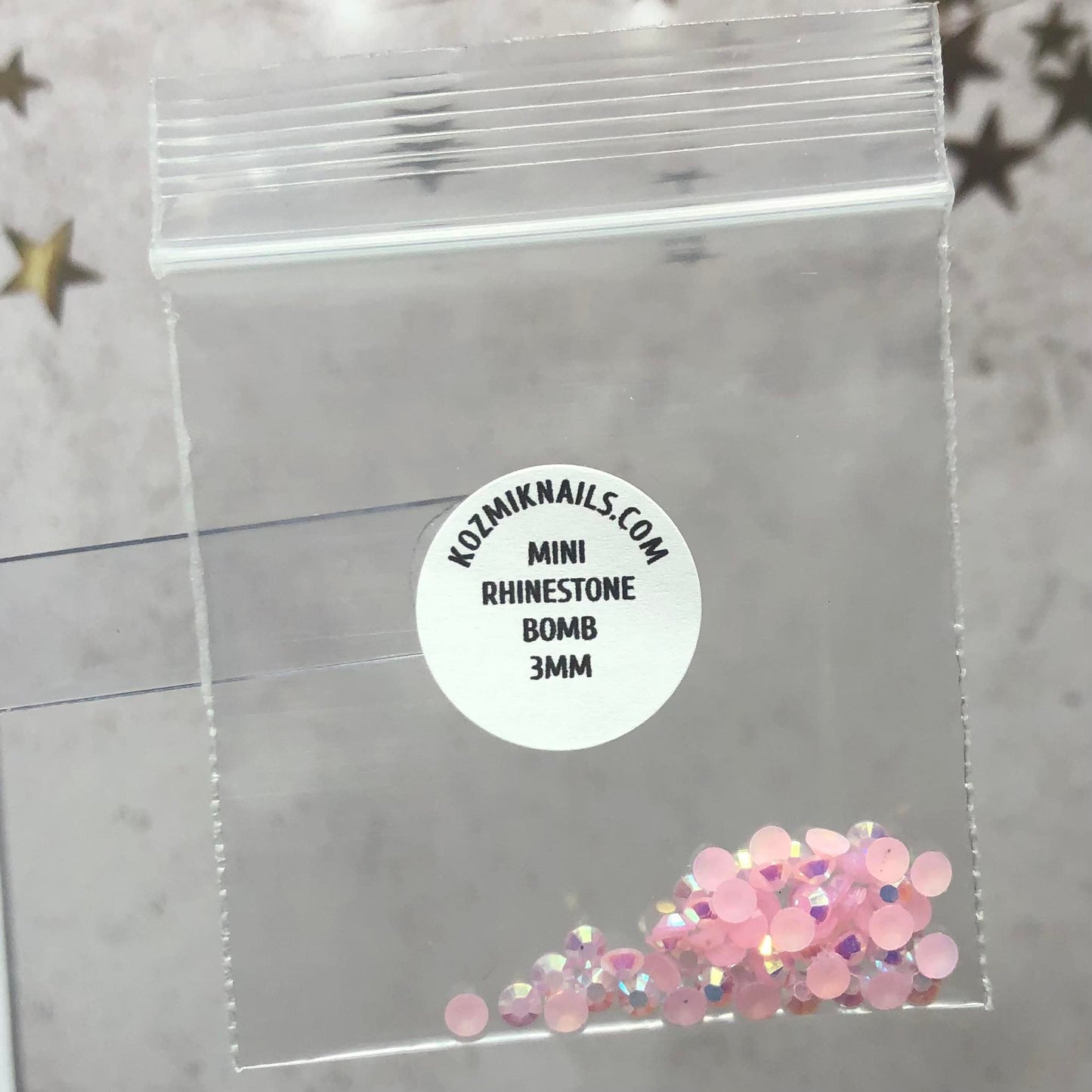 3mm Pink Jelly Rhinestones